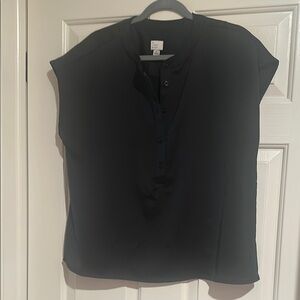 Women's Black Button-Up Top